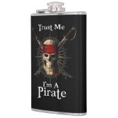 Trust Me I'm A Pirate Skull and Swords Funny フラスク (左)