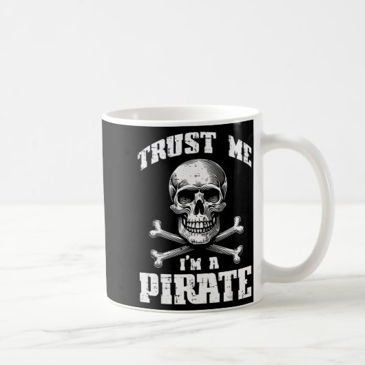 Trust Me Im A Rate Skull Crossbones Funny Men Wome コーヒーマグカップ (右)