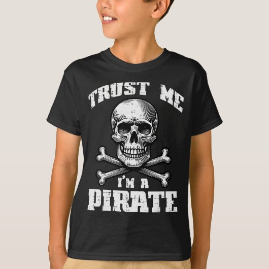 Trust Me Im A Rate Skull Crossbones Funny Men Wome Tシャツ (正面)