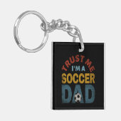 TRUST ME I'M A SOCCER DAD キーホルダー (正面左)