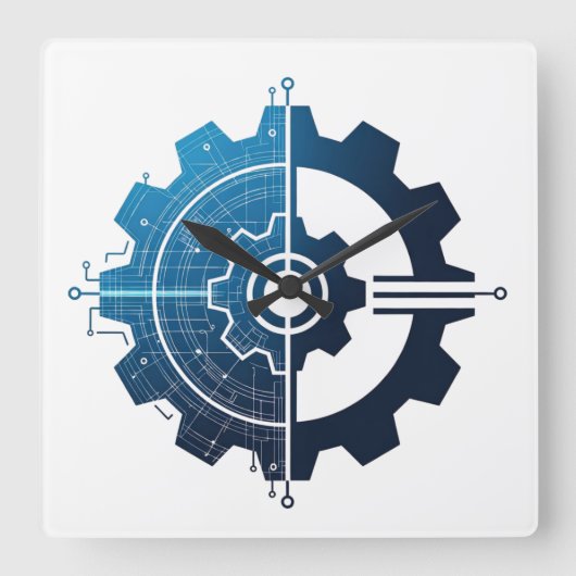 Trust Me, I'm an Engineer – Engineering Wall Clock スクエア壁時計 (正面)