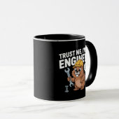 Trust Me Im An Engineer Funny Beaver マグカップ (正面右)