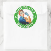 Trust me logoステッカーW/O引用文マーク ラウンドシール (バッグ)