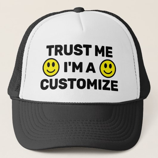 Trust Me Trucker Hat (Customize It!) キャップ (正面)