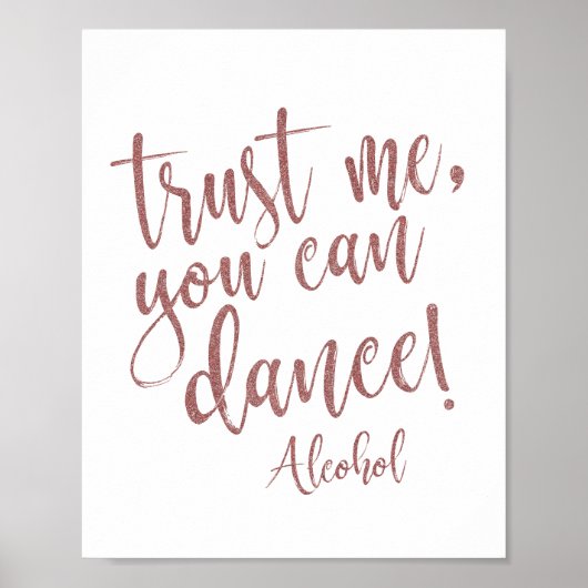 Trust me, you can dance ローズゴールドラメ サイン (正面)