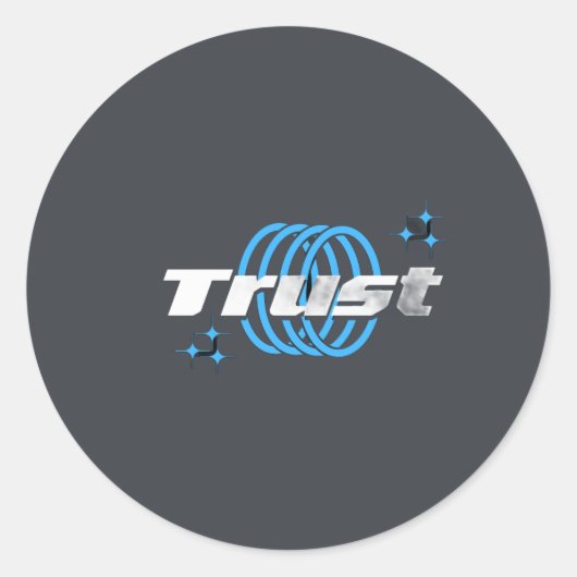 Trust – Minimal Round Sticker ラウンドシール (正面)