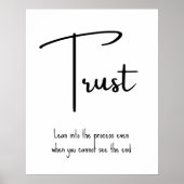 Trust Motivational Quote Wall Print ポスター (正面)