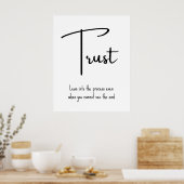 Trust Motivational Quote Wall Print ポスター (キッチン)