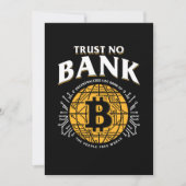 Trust No Bank Bitcoin BTC Cryptocurrency Crypto Gi 招待状 (正面)
