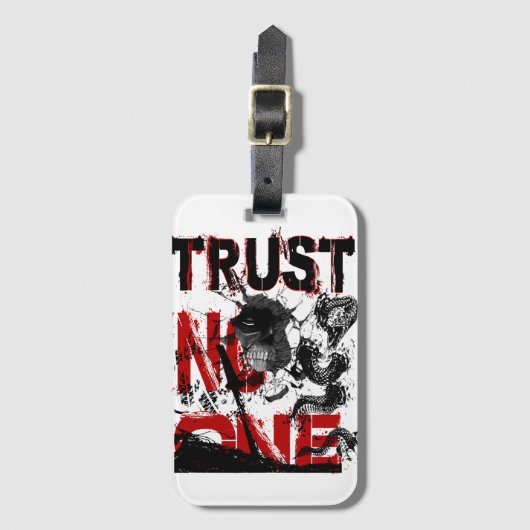 Trust No One ラゲッジタグ (正面縦)