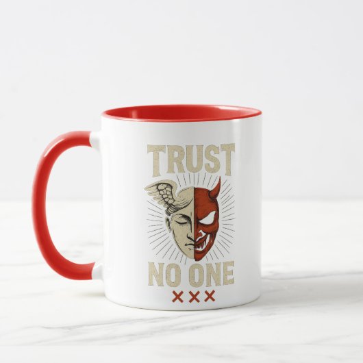 TRUST NO ONE - Angel & Demon Mug マグカップ (左)