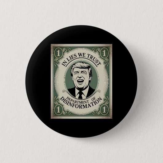 “trust Nobody” - Trump Nknote Parody 2  缶バッジ (正面)
