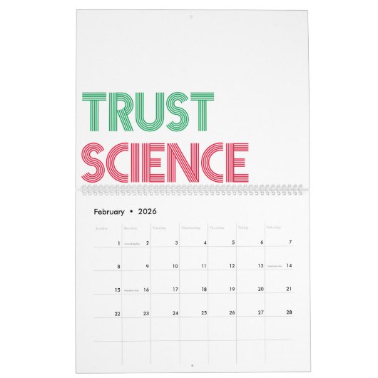 trust science Calendar カレンダー (2月 2026)