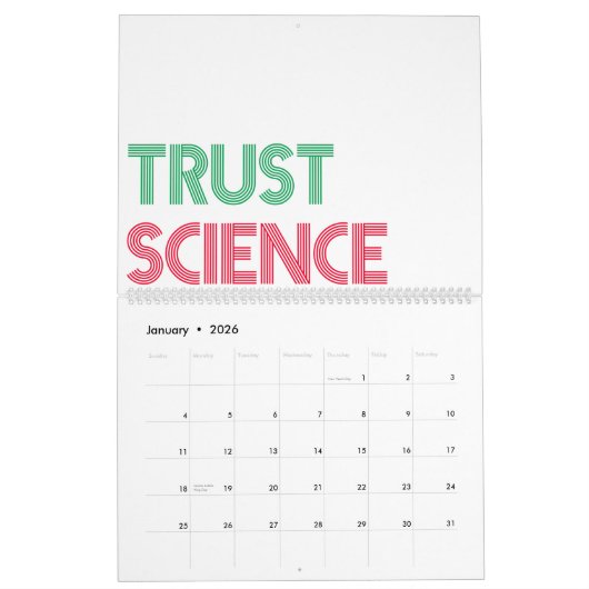 trust science Calendar カレンダー (1月 2026)