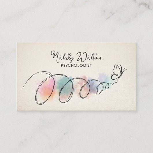 Trust The Journey Butterfly Flight Path Therapist 名刺 (正面)