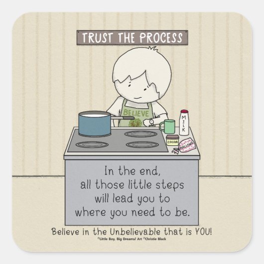 Trust the Process スクエアシール (正面)