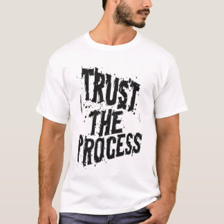 Trust The Process ラグランジーグランジテイスト インク飛沫 Tシャツ