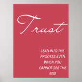 Trust The Process 引用の壁画 ポスター (正面)
