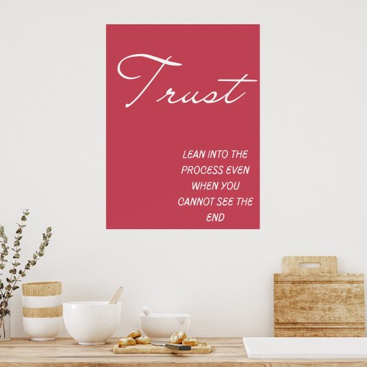 Trust The Process 引用の壁画 ポスター (キッチン)