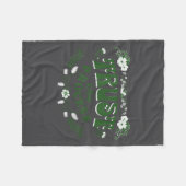 Trust The Process, Feminine Floral Sitive Motivati フリースブランケット (正面(横))