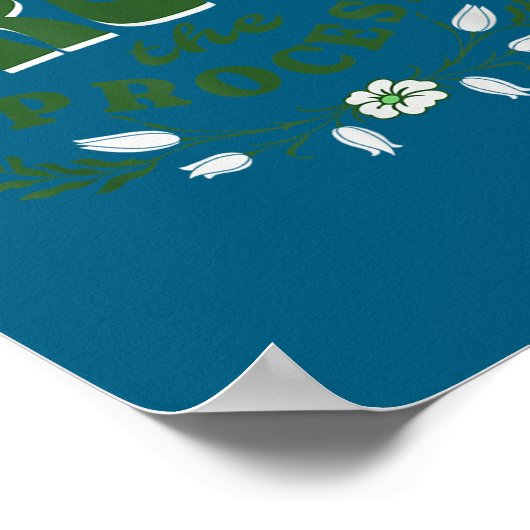 Trust The Process, Feminine Floral Sitive Motivati ポスター (角)