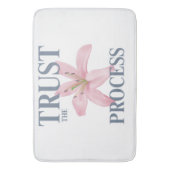 Trust the Process: Floral Motivation Bath Ma バスマット (正面縦)