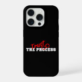 Trust The Process Inspirational Typography Design iPhoneケース (裏面)