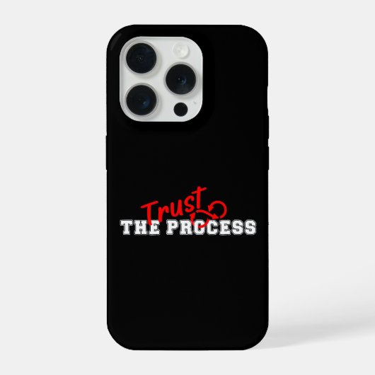 Trust The Process Inspirational Typography Design iPhoneケース (裏面)