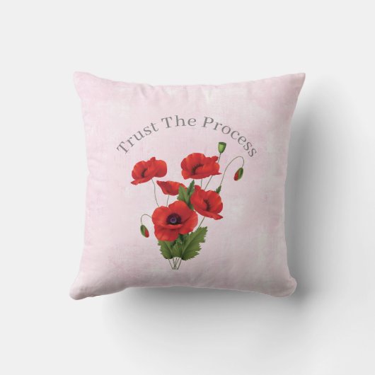 Trust The Process Throw Pillow  クッション (裏面)