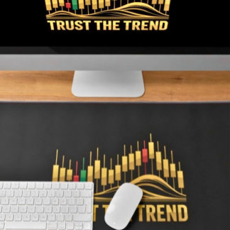 Trust the Trend – Mindset Tee for Traders デスクマット