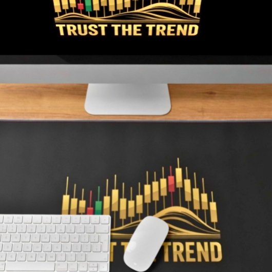 Trust the Trend – Mindset Tee for Traders デスクマット