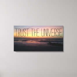 TRUST the Universeビーチサンセット写真 キャンバスプリント