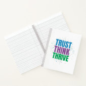 Trust Think Thrive – モチベーションを高める名言デザイン ノートブック (内部)