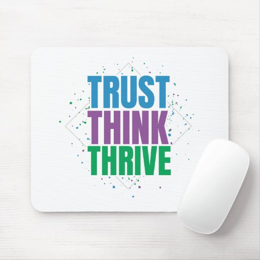Trust Think Thrive - モチベーションを高める名言デザイン マウスパッド (マウス)