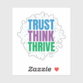 Trust Think Thrive – Motivational Quote Design シール (シート)