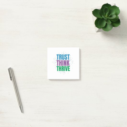 Trust Think Thrive – Motivational Quote Design ポストイット (オフィス)