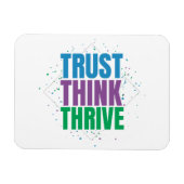 Trust Think Thrive – Motivational Quote Design マグネット (横)