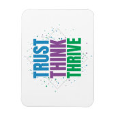 Trust Think Thrive – Motivational Quote Design マグネット (縦)