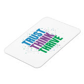 Trust Think Thrive – Motivational Quote Design マグネット (左側)