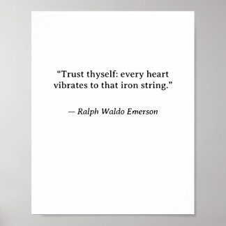 Trust Thyself — Ralph Waldo Emerson Minimalist Wal ポスター