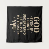 Trust You Christian Faith Quote タペストリー (正面(横))