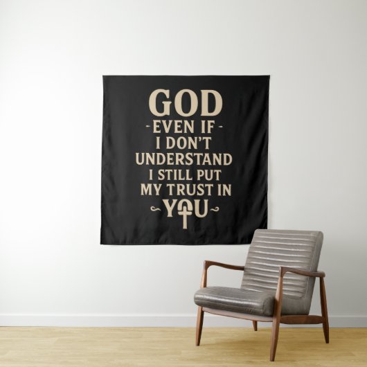 Trust You Christian Faith Quote タペストリー (インサイチュ)