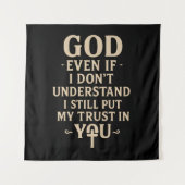 Trust You Christian Faith Quote タペストリー (正面)