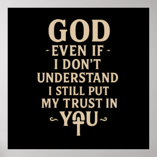 Trust You Christian Faith Quote ポスター