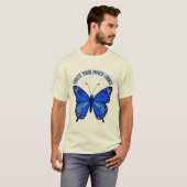 Trust Your Inner Choice 青い蝶のTシャツ Tシャツ (正面フル)