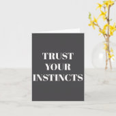 Trust Your Instincts Motivational  カード (黄色い花)