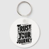 Trust Your Journey Vertical Typography Art キーホルダー (正面)