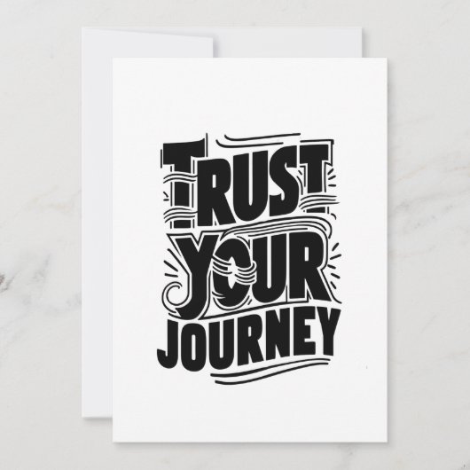 Trust Your Journey Vertical Typography Art シーズンカード (正面)