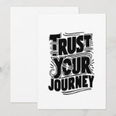 Trust Your Journey Vertical Typography Art シーズンカード (正面/裏面)