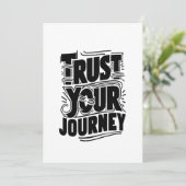Trust Your Journey Vertical Typography Art シーズンカード (スタンド正面)